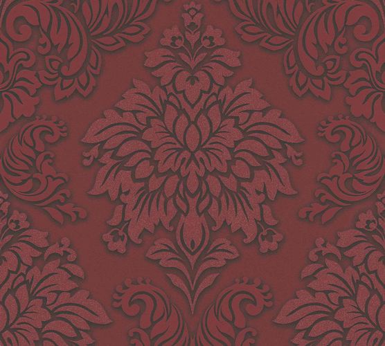 Vliestapete-Barock-bordeux-schwarz-Glitzer-36898-3-191292