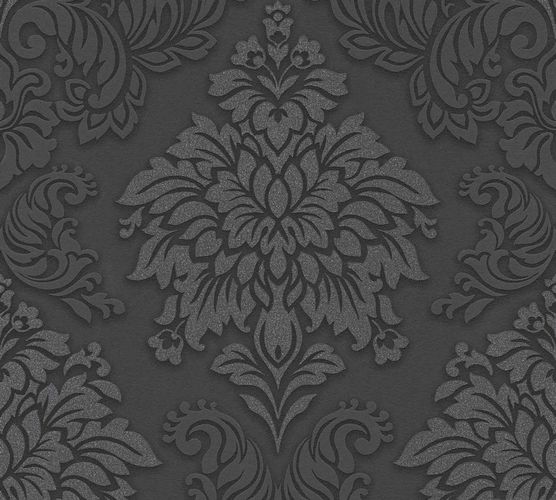 Vliestapete-Barock-schwarz-anthrazit-Glitzer-36898-4-191293