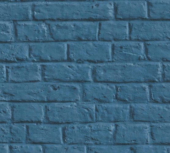 Non-Woven Wallpaper Stone Wall blue 36912-3