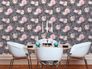 Non-Woven Wallpaper Flowers anthracite pink 36921-2 4