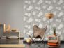 Non-Woven Wallpaper Flowers Vintage grey white 36921-4 3