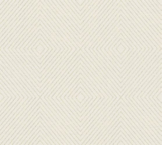 Vliestapete-Grafik-Raute-cremeweiss-creme-Glanz-36926-3-191358