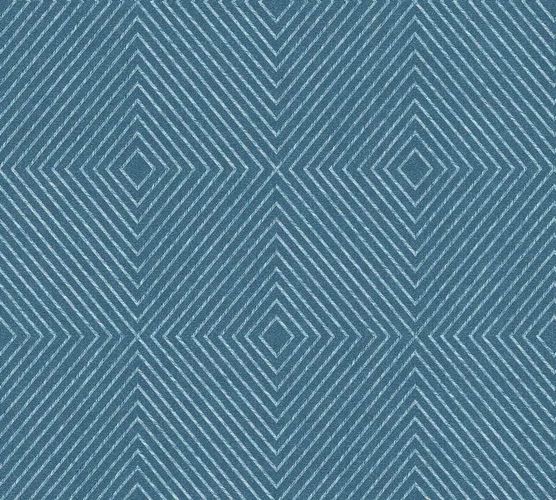 Vliestapete-Grafik-Raute-blau-silber-36926-4-191359