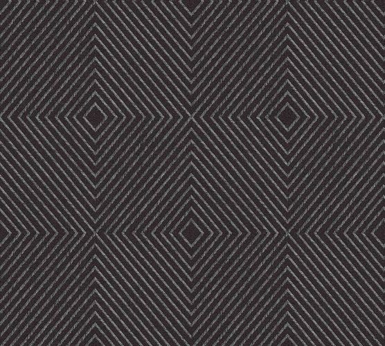 Vliestapete-Grafik-Raute-schwarz-grau-Glanz-36926-5-191360