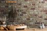 Wallpaper non-woven Brick 3D granules Braun Brique 58409 2