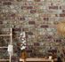 Wallpaper non-woven Brick 3D granules Braun Brique 58409 4