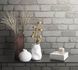 Wallpaper non-woven Stone look 3D white gray 58412 3
