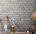 Wallpaper non-woven Stone look 3D white gray 58412 4
