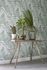 non-woven wallpaper fern leaves green white 138998 1