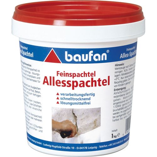 Allesspachtel Feinspachtel 1 kg Spachtelmasse von Baufan