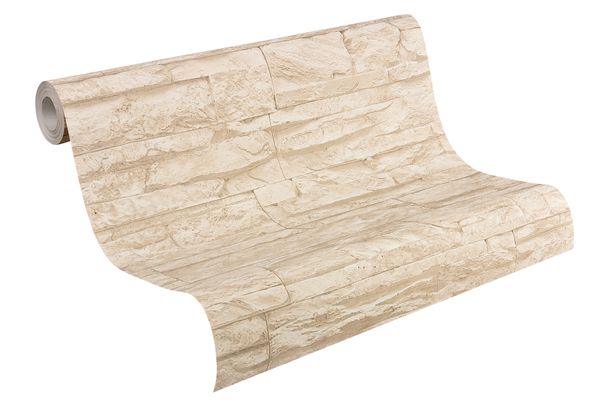 Vlies Tapetenrolle Kombi Steinoptik Naturstein beige AS Creation 7071-30