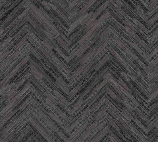 Wallpaper VERSACE Home Herringbone black gloss 370514