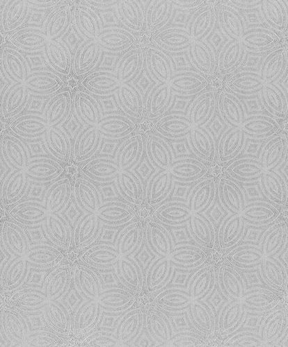 Non-Woven Wallpaper Circles silver gloss Rasch 530520