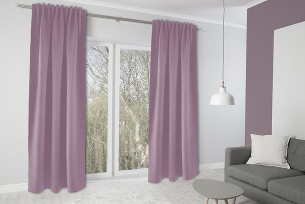 Loop Curtain Galdin dimming plain rosé 5951-74