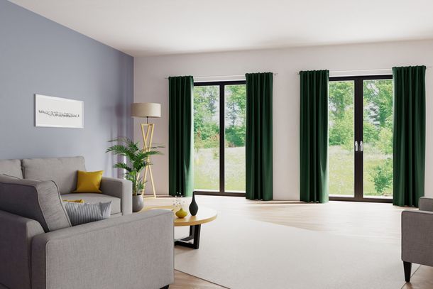 Loop Curtain Galdin dimming plain green 5954-19