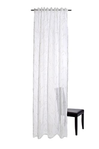 Loop Curtain transparent floral branches rosé 5097-06