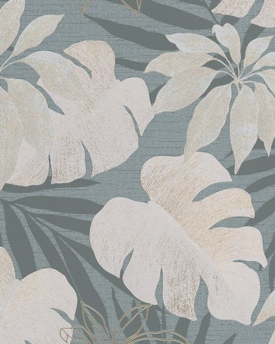 Artikelbild Vliestapete Blätter Floral metallic 31601