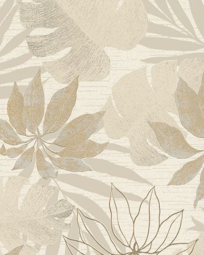 Picture Non-Woven Wallpaper Leaves metallic 31602
