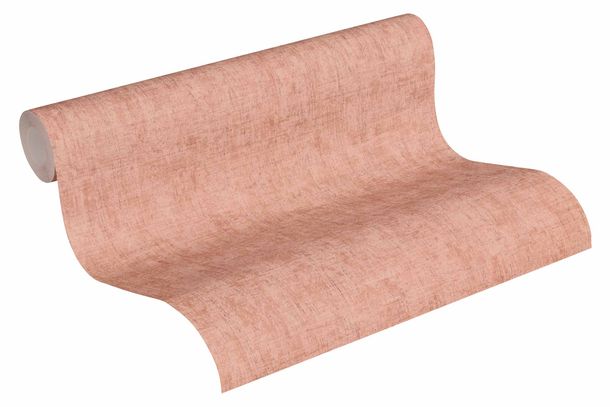 Wallpaper Non-Woven Plain Mottled salmon-red 37334-3