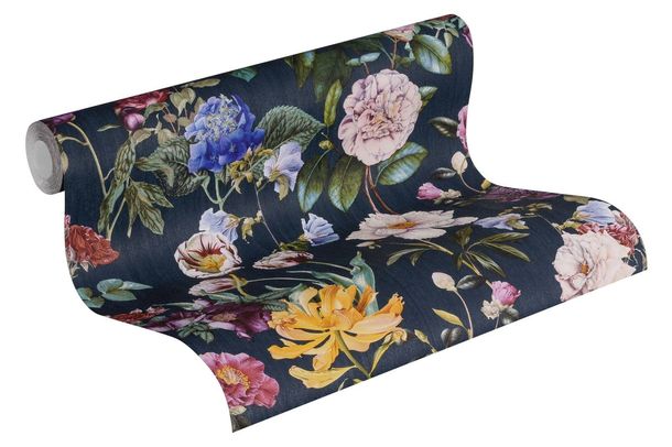 Tapete Vlies Rolle Blüten grau-blau grün Jette Joop 37336-4 | 373364 