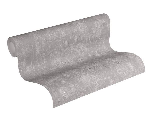 Rollenbild Tapete Vlies Beton-Optik Used grau silber Glanz A.S. Creation Blooming 2307-13 | 230713