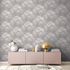 Wallpaper non-woven flowers grey white 37392-3 4