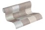 Rollenbild Tapete Vlies New Walls Fliesenplatten taupe creme silber Glanz 37406-3 | 374063 livingwalls 1