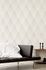Wohnzimmer Tapete Vlies New Walls Rautenformen grauweiß Glitzer 37419-2 | 374192 livingwalls 4