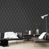Wohnzimmer Tapete Vlies New Walls Rautenformen schwarz gold Glitzer 37419-3 | 374193 livingwalls 4