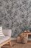 Wallpaper non-woven tendrils with flowers grey 37420-1 4