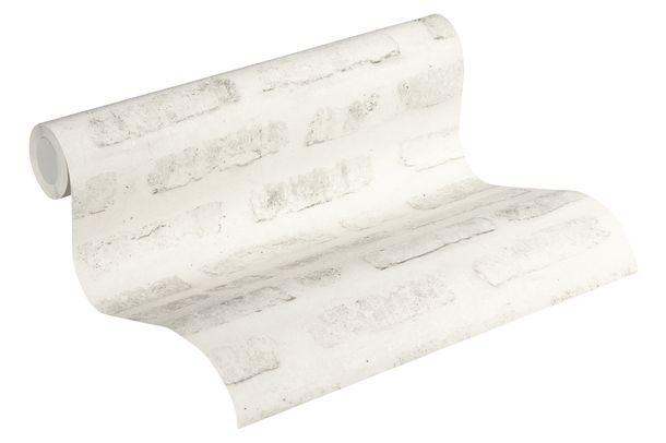 Rollenbild Tapete Vlies New Walls Mauer cremegrau 37422-2 | 374222 livingwalls
