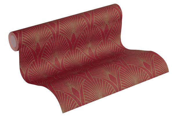 Rollenbild Tapete Vlies New Walls Retro rot gold Metallic 37427-4 | 374274 livingwalls