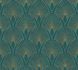 Wallpaper non-woven retro turquoise gold 37427-5 2