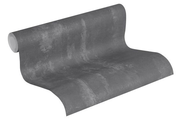 Tapetenrolle Vlies "Neue Bude" Einfarbig meliert dunkelgrau 37412-3 | 374123 von livingwalls