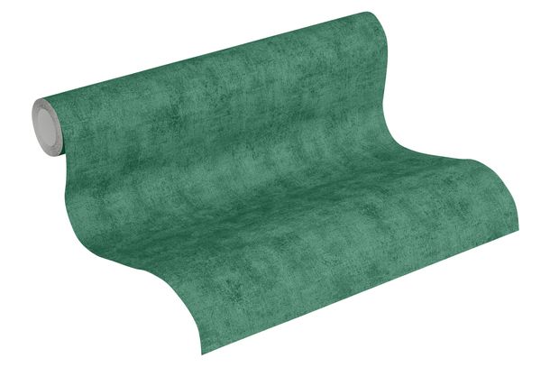 Non-woven Wallpaper 37417-3 plain structured green 
