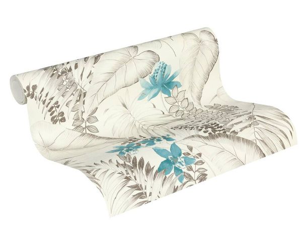 Tapete-Vlies-37279-2-Floral-Exotik-Blumen-weiss-braun-63202803_2