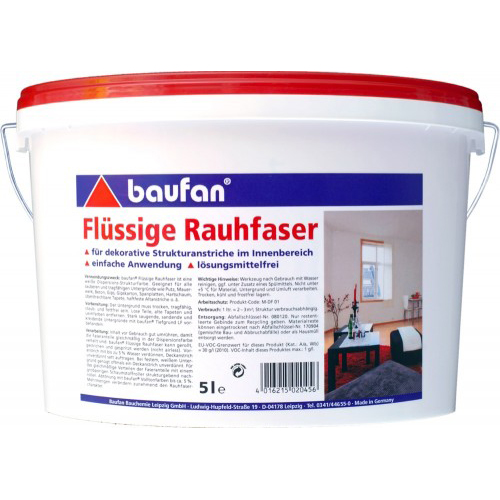 Baufan Flüssige Rauhfaser 5 L hochdecken