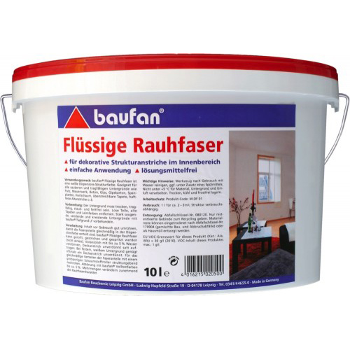 Baufan Flüssige Rauhfaser 10 L hochdeckend
