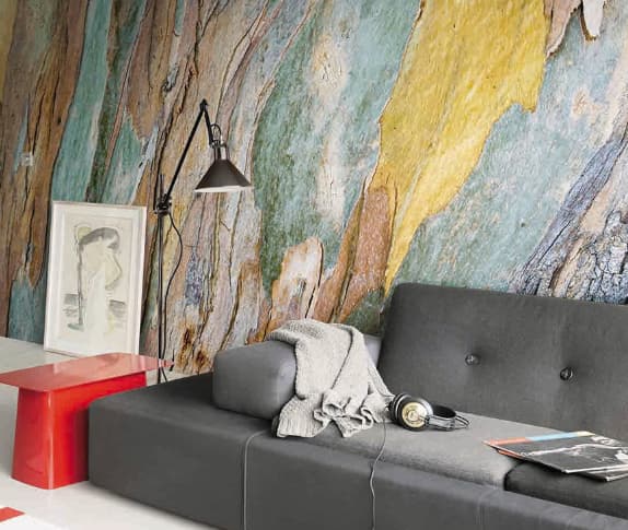 Wall mural rapid Daniel Geier tree bark wood blue 101096