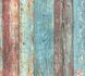 Wallpaper self-adhesive blue brown panels wood 368511 2