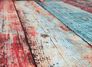 Wallpaper self-adhesive blue brown panels wood 368511 3