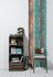 Wallpaper self-adhesive blue brown panels wood 368511 4