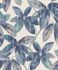 Non-Woven Wallpaper Leaves cream blue gloss 298641 1