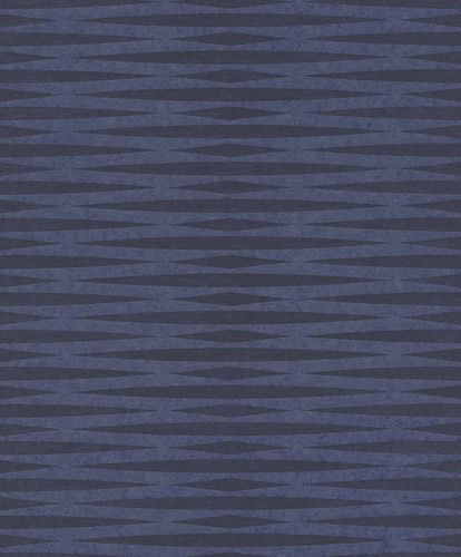 Tapete-Vlies-Rauten-Grafisch-blau-Metallic-298696-63204002
