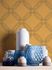 Wallpaper non-woven yellow braided optics 37477-5|374775 5