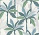 Non-Woven Wallpaper Leaves Palms white green 37530-1 2