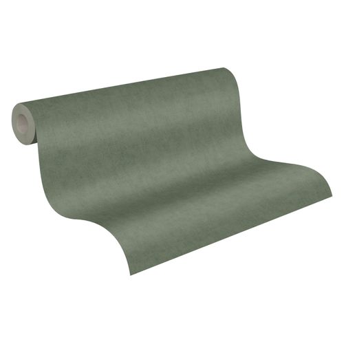 Non-Woven Wallpaper Textile Plain dark green 37536-4