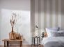 Raumansicht Tapete Vlies weiß beige Streifen 37554-3 4