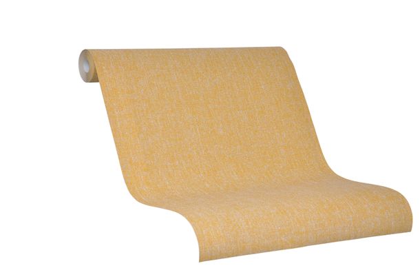 Wallpaper non-woven yellow textured plain 31811