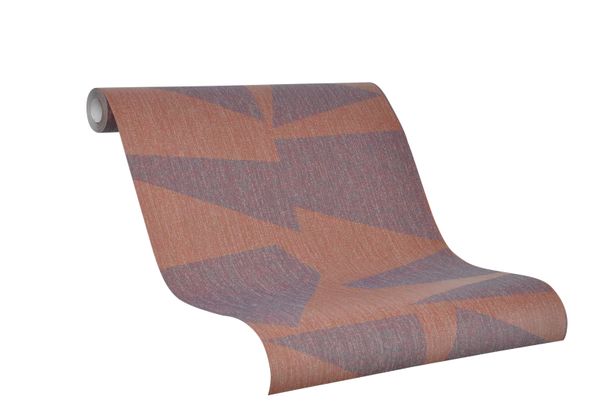 Wallpaper non-woven Schöner Wohnen purple red geometric